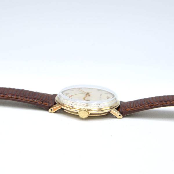 1966 Solid 9ct Gold Smiths Astral Watch – Beautiful Cream Dial with Full Applied Arabic Numerals – Fully English Made