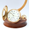 1924 Jw Benson of London solid 9ct gold English made half hunter pocket watch with original box
