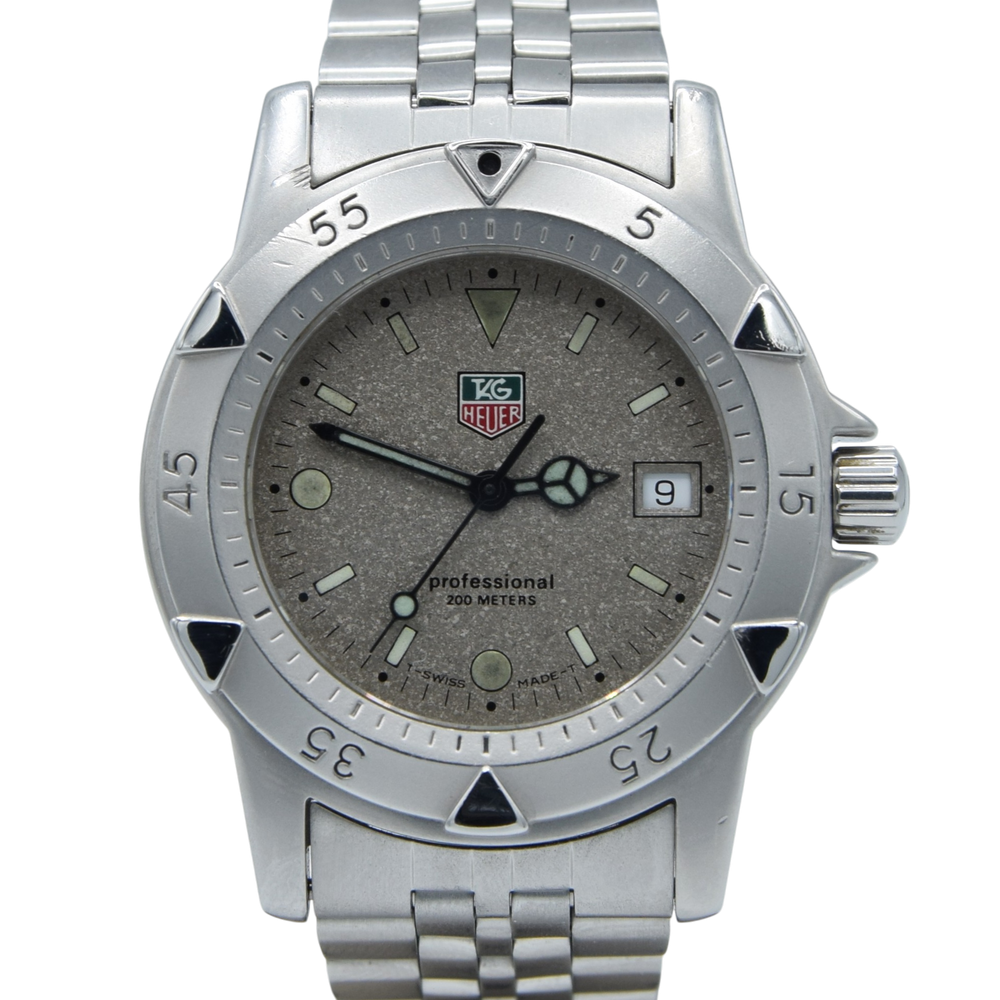 1996 TAG Heuer professional 1500 Series WF1212-KO with unusual Granite dial Box and papers