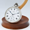 1908 Jw Benson retailed solid sterling silver open faced topwind pocketwatch by longines