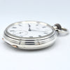 1908 Jw Benson retailed solid sterling silver open faced topwind pocketwatch by longines