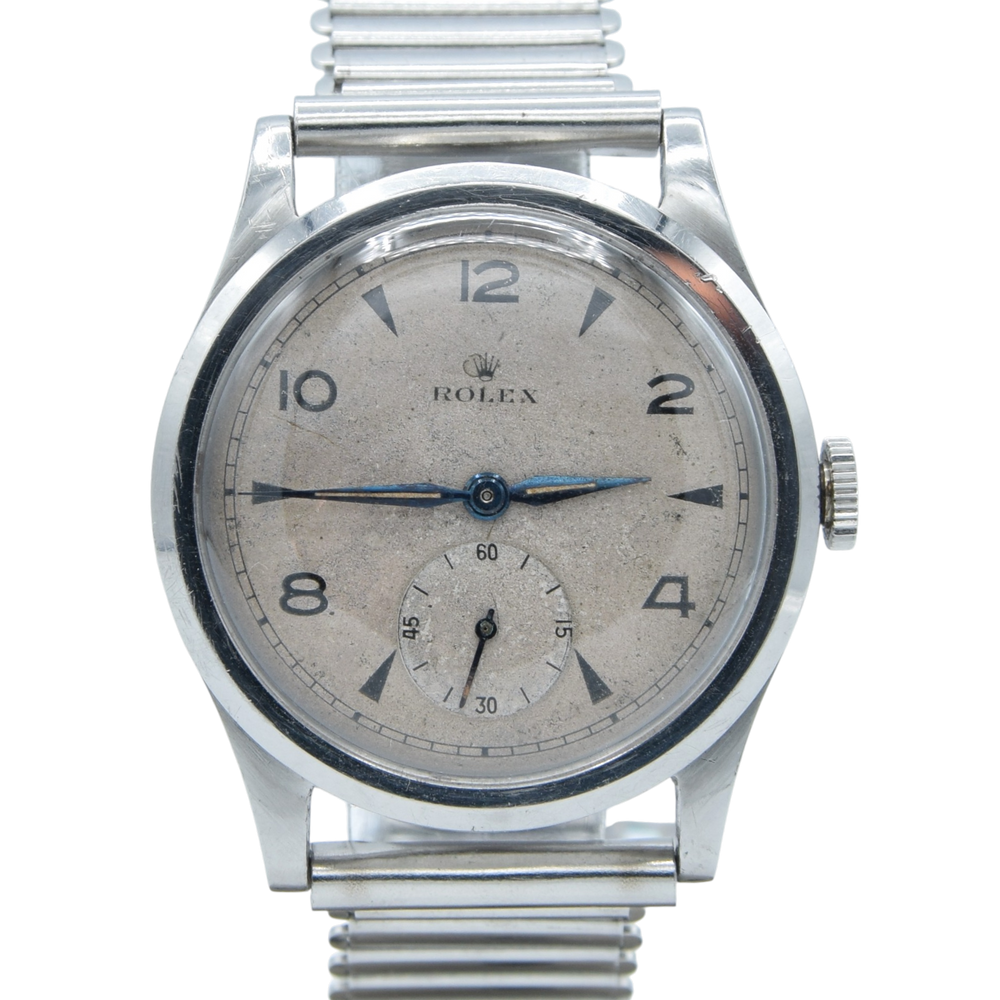 1935 Rolex - Rarely found  special Ref 3040 in staybrite Steel on Period Bonklip Bracelet caliber 700