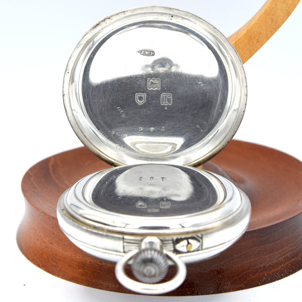 1912 Jw Benson of London solid silver all English made  3/4 plate lever open faced pocket watch