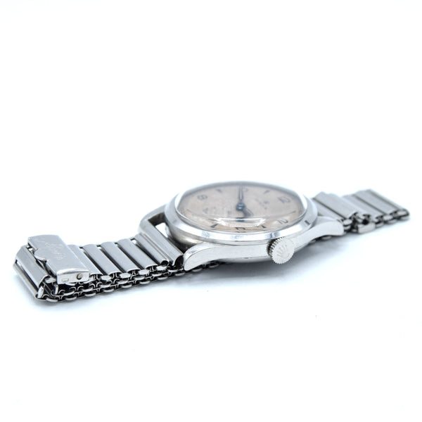 1935 Rolex - Rarely found  special Ref 3040 in staybrite Steel on Period Bonklip Bracelet caliber 700