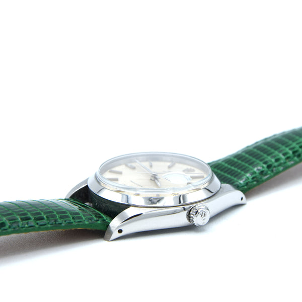 1978 Rolex Oysterdate Precision Wristwatch Model 6694 with sharp Silvered Dial in Stainless Steel Oyster Case + buckle