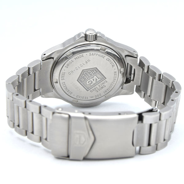1990s TAG Heuer Date 4000 Series Polar white  WF1212-KO - 34mm Stainless Steel on Flip-Lock Bracelet