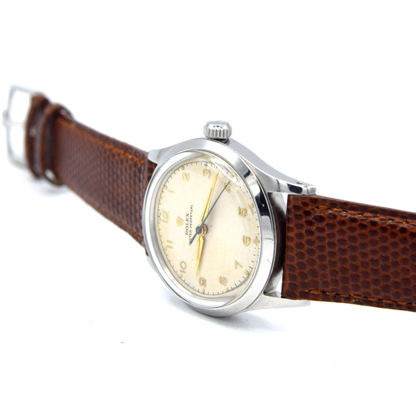 1957 Rolex Oyster Perpetual  Model 6532 in stainless steel - Restored Arabic numeral Dial