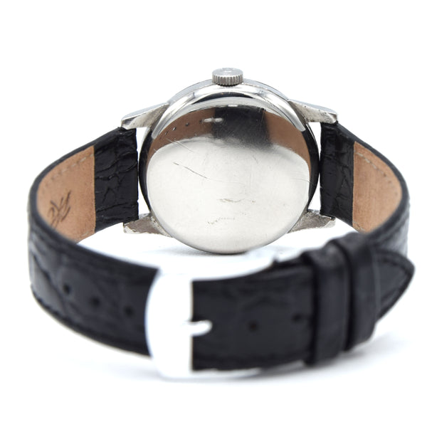 1934 Rare Omega Calatrava style stepped bezel watch in Stainless Steel with Bracelet option