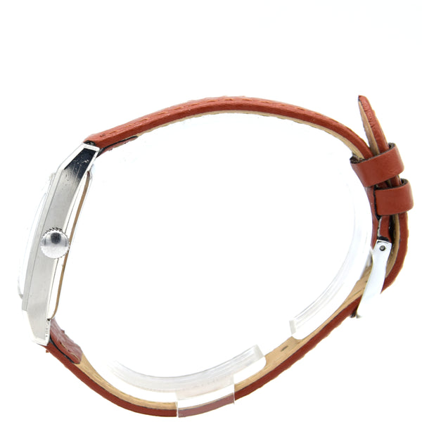 1940 Cyma Tavannes waterspoot Rectangular Early Waterproof Patent Deco Wristwatch with Arabic Dial in steel