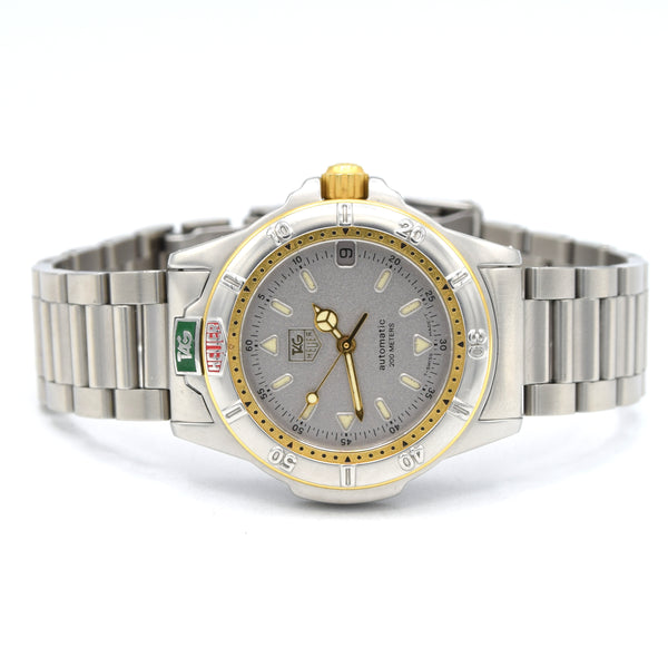 1990s TAG Heuer Date Automatic 4000 Series - 695.713KA 36mm Stainless Steel on Flip-Lock Bracelet