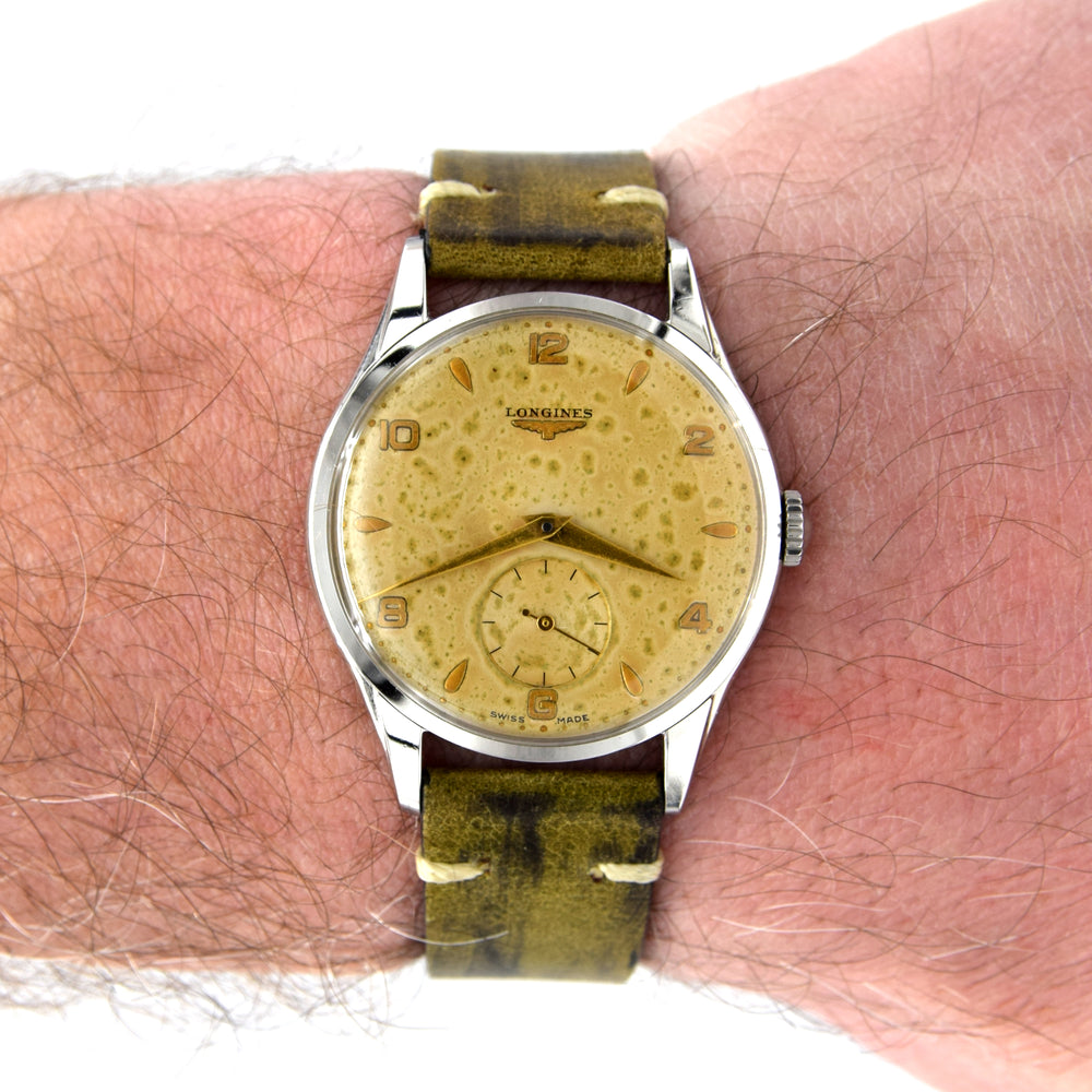 1953 Longines classic Manual Wind 35.5mm Wristwatch Model 7035-2 with renown Cal 12.68z