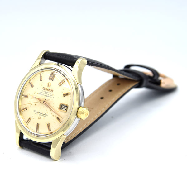 1958 Omega Constellation Chronometer Early Model 2943 with aged Patina Dial in Gold & Steel