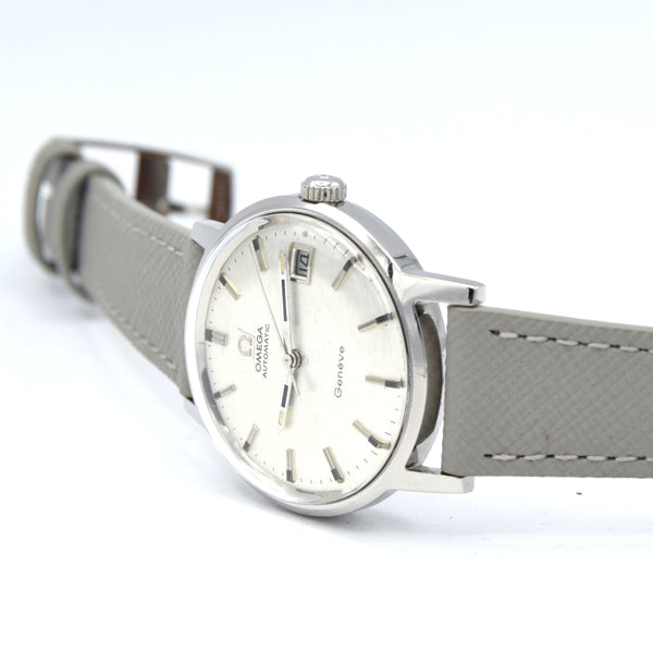 1969 Omega Geneve Automatic Date Model 166.070 with Stunning 'Mosaic' silver Dial caliber 565