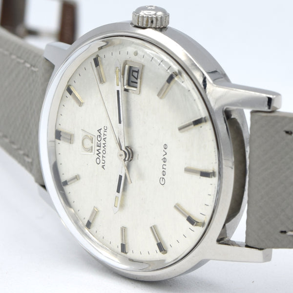 1969 Omega Geneve Automatic Date Model 166.070 with Stunning 'Mosaic' silver Dial caliber 565
