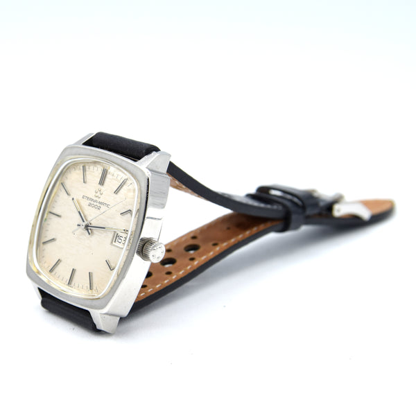 1971 Eterna-Matic 2002 Automatic – Ref. 111T with Box & Buckle  Unusual Alpine Camo / Mosaic dial
