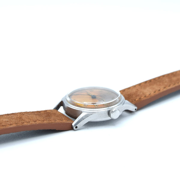 1943 Tissot Antimagnetique Manual Wind Wristwatch all Arabic with Original Patina dial WW2