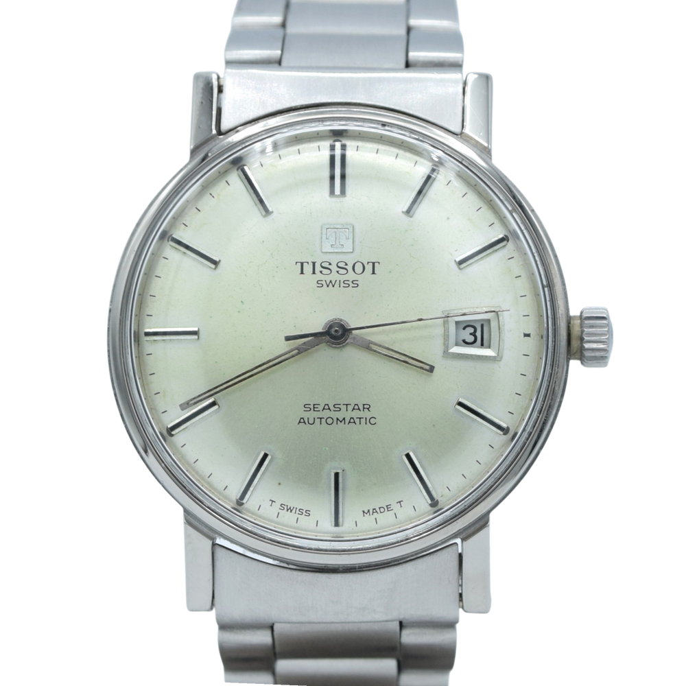 1973 Tissot seastar automatic watch ref 44520-7 with original steel oyster bracelet - push date
