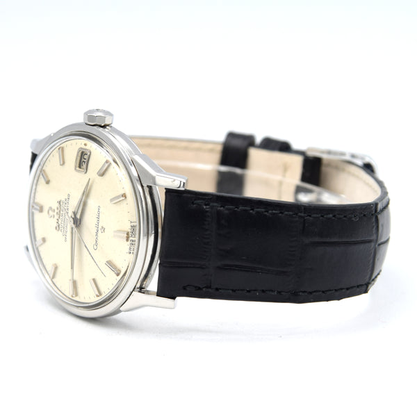 1966 Omega sleek Constellation Date Model 168.005 Automatic Chronometer with Dog Leg Lugs  in Stainless Steel