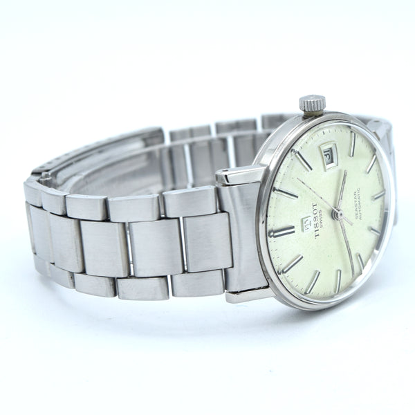 1973 Tissot seastar automatic watch ref 44520-7 with original steel oyster bracelet - push date