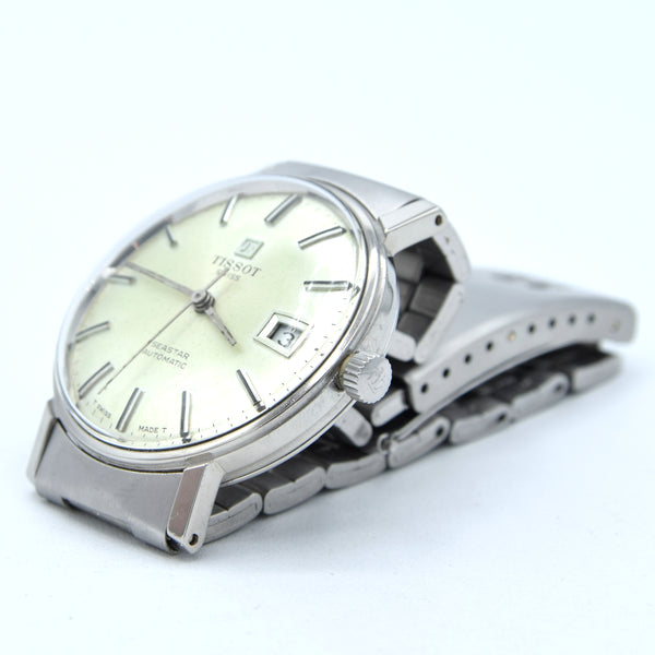 1973 Tissot seastar automatic watch ref 44520-7 with original steel oyster bracelet - push date