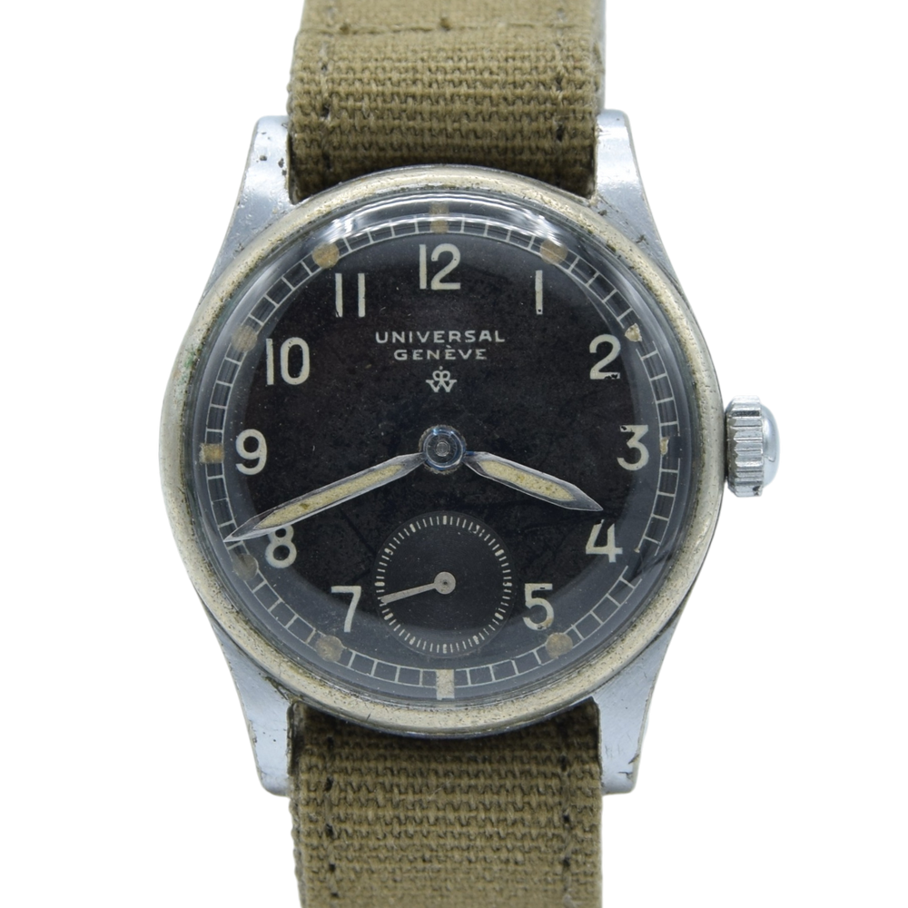 1941-1942 Universal Genève 'Wilhelmina' Wristwatch Dutch market military style unisex 30mm 31250
