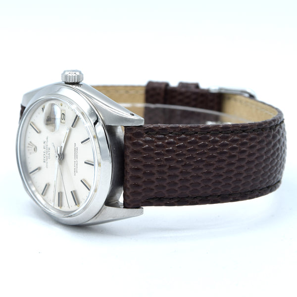 1967 Rolex Oyster Perpetual Date  Chronometer Model 1500 with satin Silver original dial in Stainless Steel