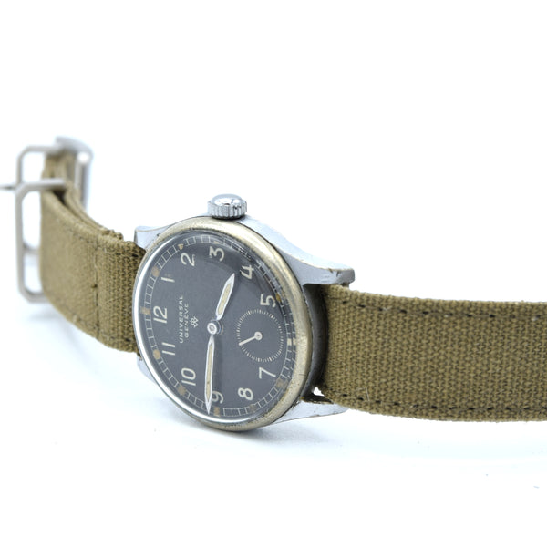 1941-1942 Universal Genève 'Wilhelmina' Wristwatch Dutch market military style unisex 30mm 31250