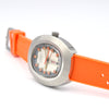 1970s luxor Day Date auto watch - TV Case - Automatic Day-Date Swiss ETA, Orange retro Racing Dial
