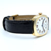 1941 Classic Military style Longines solid 9ct gold cushion Watch with rare Enamel Dial and Arabic Numerals