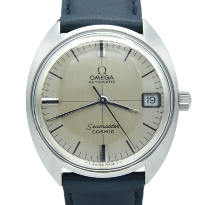 1968 Omega Seamaster Cosmic Date Model 166.023 Cross-Hair Dial Steel Monocoque Case