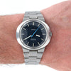 1969 Omega Geneve dynamic with Gorgeous matte blue Dial - unpolished Model 135.033 in steel