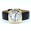 1941 Classic Military style Longines solid 9ct gold cushion Watch with rare Enamel Dial and Arabic Numerals