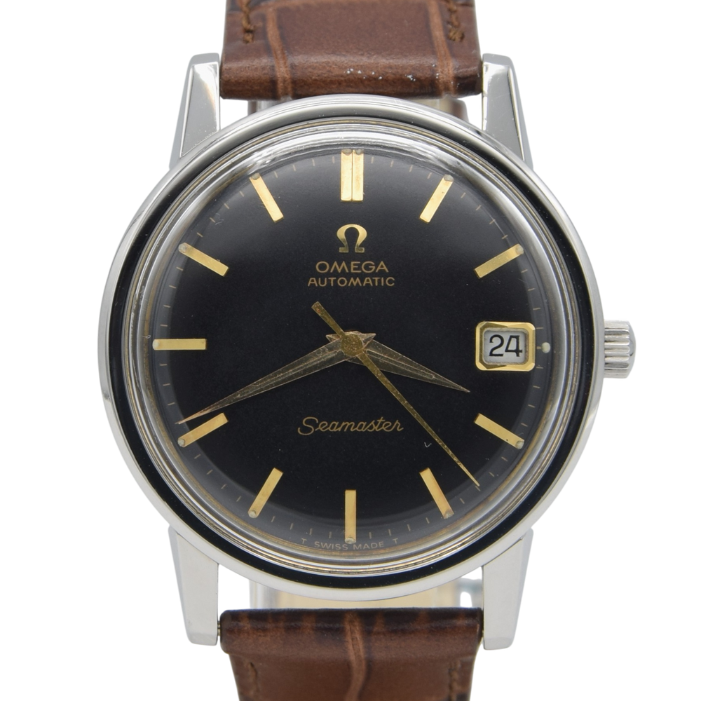 1966 Omega Automatic Seamaster Calendar Model 166.003 with original matte black dial