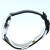 1960s Technos Mid-Size Steel Manual Wind On Leather Strap With Original Signed Buckle – Silver Sunburst Dial