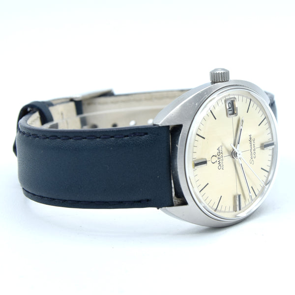 1968 Omega Seamaster Cosmic Date Model 166.023 Cross-Hair Dial Steel Monocoque Case