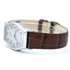 1990s Alfred Dunhill 114 'Octagonal' swiss Mechanical Wristwatch with silvered Dial on leather + Buckle