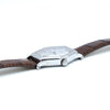 1990s Alfred Dunhill 114 'Octagonal' swiss Mechanical Wristwatch with silvered Dial on leather + Buckle
