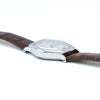 1990s Alfred Dunhill 114 'Octagonal' swiss Mechanical Wristwatch with silvered Dial on leather + Buckle