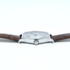 1990s Alfred Dunhill 114 'Octagonal' swiss Mechanical Wristwatch with silvered Dial on leather + Buckle