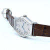 1990s Alfred Dunhill 114 'Octagonal' swiss Mechanical Wristwatch with silvered Dial on leather + Buckle