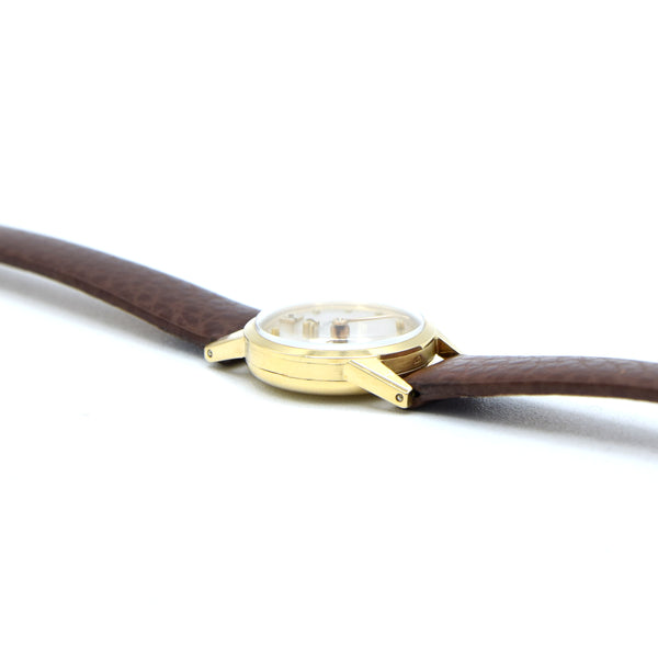 1954 Omega Petite & classic ladies dress watch in solid 18ct Gold with Omega box + buckle