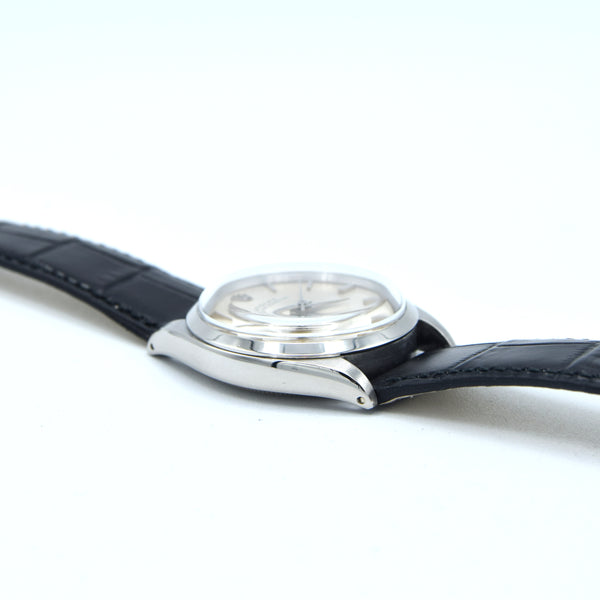 1963 Rolex Oyster Perpetual chronometer certified Model 1002 with satin silvered Dial in Stainless Steel