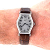 1990s Alfred Dunhill 114 'Octagonal' swiss Mechanical Wristwatch with silvered Dial on leather + Buckle