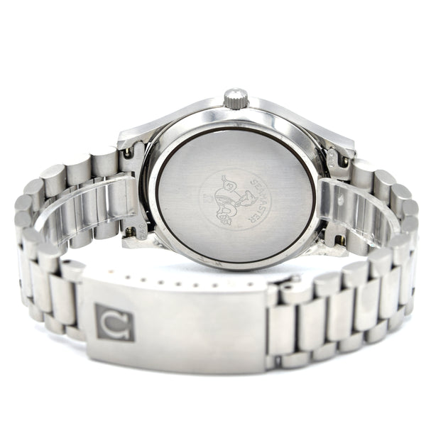 1975 Omega Large Seamaster Cosmic 2000 Automatic Date Model 166.128 with Silvered Dial on Bracelet