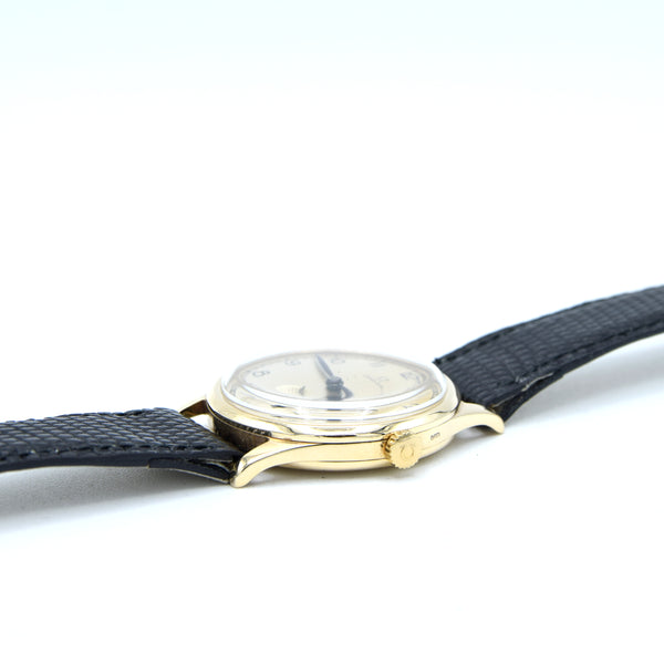 1944 Omega Gold WW2 period Manual Wind Dress Watch original Arabic dial Model 13322 in 9ct Gold