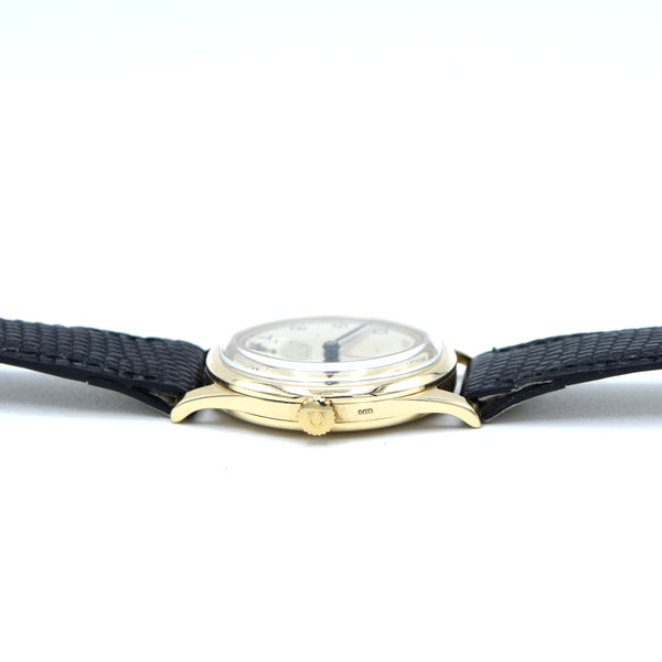 1944 Omega Gold WW2 period Manual Wind Dress Watch original Arabic dial Model 13322 in 9ct Gold