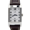 1990s Alfred Dunhill 'Facet' swiss quartz Date Wristwatch with White Roman Dial on leather + Buckle