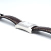 1990s Alfred Dunhill 'Facet' swiss quartz Date Wristwatch with White Roman Dial on leather + Buckle