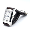 1990s Alfred Dunhill 'Facet' swiss quartz Date Wristwatch with White Roman Dial on leather + Buckle