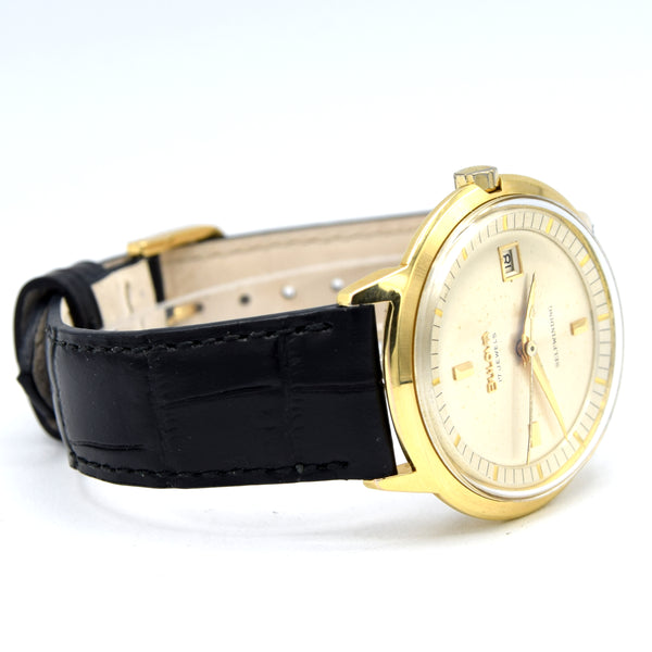 1962 Bulova Swiss “Selfwinding” Automatic Date – Gold-Plated 36mm Two-Level Dial classic Vintage Watch